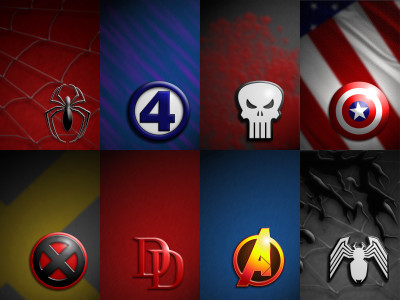 

Marvel Comic Logo Collage Frameless Fine Quality Poster Photographic Paper(12 inch X 18 inch, Rolled)