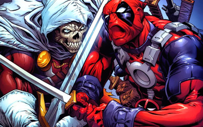 

Comics Deadpool Cable Merc With A Mouth Fine Art Paper Print Poster Photographic Paper(12 inch X 18 inch, Rolled)