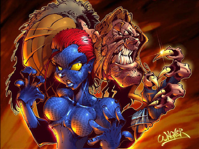 

Comics X-men Mystique Sabertooth Fine Art Paper Print Poster Photographic Paper(12 inch X 18 inch, Rolled)