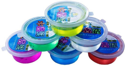 

YNS Crafts Stock Crystal Putty Slime Set of 6 Multicolor 3 Multicolor Putty Toy