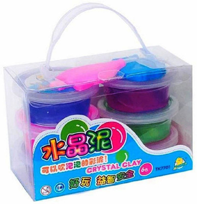 

YNS Crafts Stock Crystal Putty Slime Set of 6 Multicolor 1 Multicolor Putty Toy