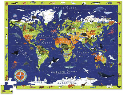 Crocodile Creek Discover World Animals Jigsaw Floor Puzzle(200 Pieces)