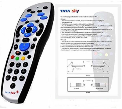 

Tata Sky 100% Universal HD Plus Recording Remote Controller(Black)