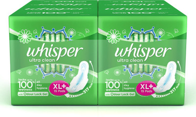 

Whisper Ultra Clean XL Plus Sanitary Pad(Pack of 60)
