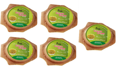 

IXORA The Origin Kerala Ayurvedic Herbal Body Soap Green Gram(750 g, Pack of 5)