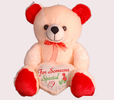 

ToyKing 1 Feet Cute Teddy Bear with Heart For Someone Special and Gift item - 30.8 cm(Cream)