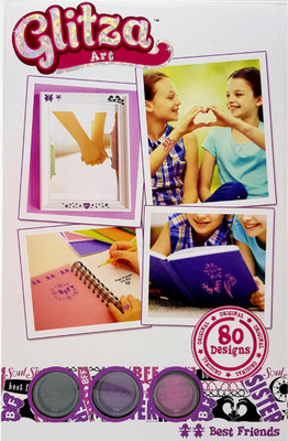 

GLITZA 80 Designs Sparklz & Glitter Tattoos (BEST FRIEND)(Bff, Heart, etc)
