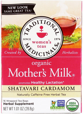 

Traditional Medicinals Women Teas Organic Mother Milk Shatavari Cardamom 16 Tea Bags 1.01 oz (28.8 g) Cardamom Herbal Tea Bags(28.8 g, Box)