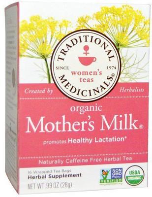

Traditional Medicinals Women Teas Organic Mother Milk 16 Wrapped Tea Bags .99 oz (28 g) Unflavoured Herbal Tea Bags(28 g, Box)