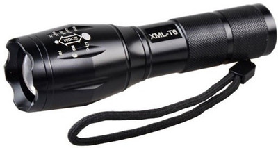 Care 4 Cree Led torch light 5 modes Zoom torch with rechargeable battery with charging kit (or 3 AAA battery not included) Torch(Black, 15 cm, Rechargeable)