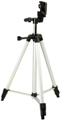 

techobucks Tripod-3110 Portable Adjustable Aluminum Lightweight Camera Stand With Three-Dimensional Head & Quick Release Plate For Video Cameras and mobile Tripod Tripod (Black, Silver, Supports Up to 1000 g) Tripod (Silver, Black, Supports Up to 3200)MT1