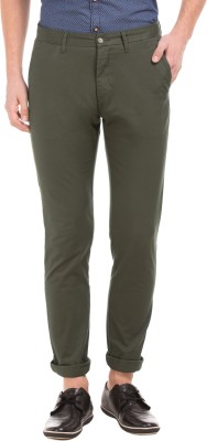 U.S. POLO ASSN. Slim Fit Men Green Trousers