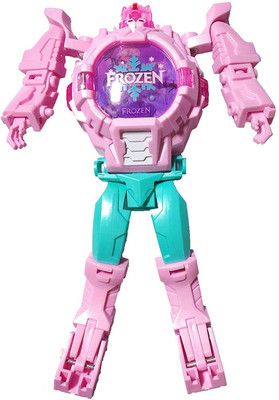 

Exaltedcollection Barbie cinderalla Frozen Optimus prime Transformer Robot Toy Convert to Digital Wrist Watch for Kids Avengers Robot Deformation Watch Frozen Figures Plus Watch(Multicolor)