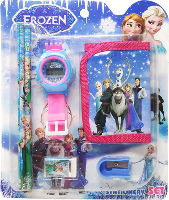 

Parteet Mix Stationery Gift Set with Wrist Watch for Kids (Frozen)