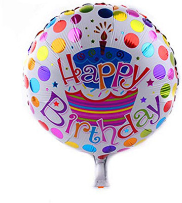 

Riit Printed Happy Birthday Round Balloons Balloon(Multicolor, Pack of 2)