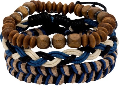Voylla Leather Bracelet Set(Pack of 3)