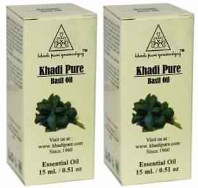

Khadi Pure Basil Essential Oil Set of 2(30 ml)