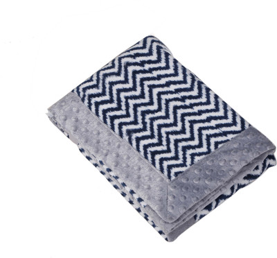 

Miss & Chief Printed  Crib Baby Blanket(Microfiber, Navy Blue