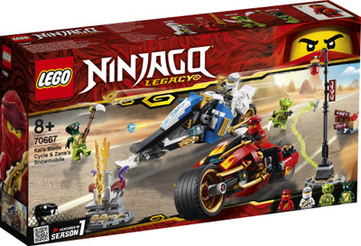 

Lego Kai's Blade Cycle & Zane's Snowmobile (376 Pcs)(Multicolor)