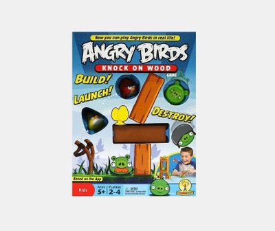 

RIVOXX Angry Bird Knock on wood Build, Launch and Destroy Board Game