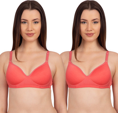 KOMLI by Komli Pink Lightly Padded Full Coverage T-Shirt Women T-Shirt Lightly Padded Bra(Pink)