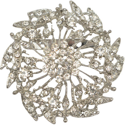 Taj Pearl Designer Brooch(Silver)