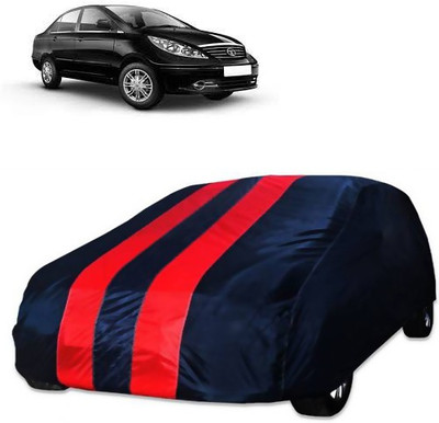 Kuchipudi Car Cover For Tata Manza (Without Mirror Pockets)(Blue, Red)