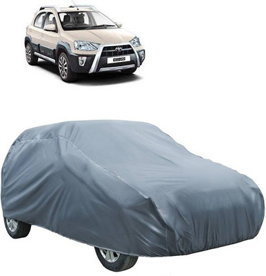 A+ RAIN PROOF Car Cover For Toyota Etios Cross (Without Mirror Pockets)(Silver)