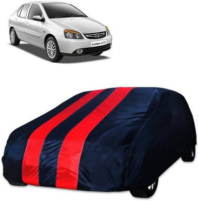 Kuchipudi Car Cover For Tata Indigo eCS (Without Mirror Pockets)(Blue, Red)