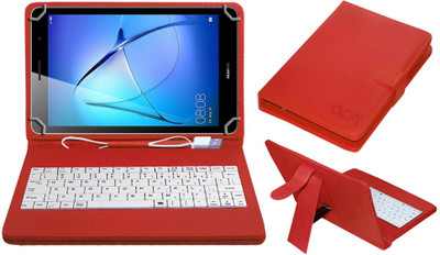 ACM Keyboard Case for Honor Mediapad T3 8inch(Red, Cases with Holder, Pack of: 1)