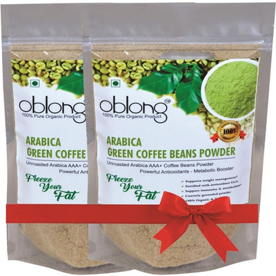 

OBLONG PREMIUM QUALITY GREEN COFFEE BEANS POWDER 400GM Pack of 2 Instant Coffee 800 g(Pack of 2, Green Coffee Flavoured)
