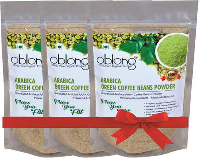 

OBLONG PREMIUM QUALITY GREEN COFFEE BEANS POWDER 800GM Pack of 3 Instant Coffee 2400 g(Pack of 3, Green Coffee Flavoured)