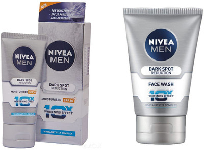 

Nivea MEN DARK SPOT REDUCTION MOISTURIZER 50 ML + DARK SPOT REDUCTION FACE WASH 100 ML(Set of 2)