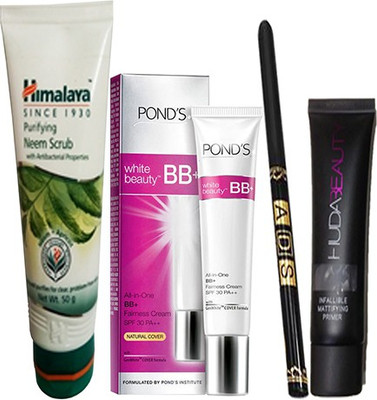 

Ponds Beauty BB+ With Primer(35 ml) & Waterproof Eyeliner, Purifing Neem Scrub(50 g)(Set of 1)