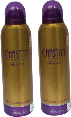 

Rasasi Chastity Pour Femme (Pack of 2) Body Spray - For Women(400 ml, Pack of 2)