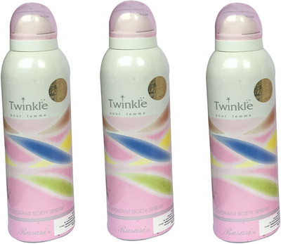 

Rasasi Twinkle Pour Femme (Pack of 3) Body Spray - For Women(600 ml, Pack of 3)