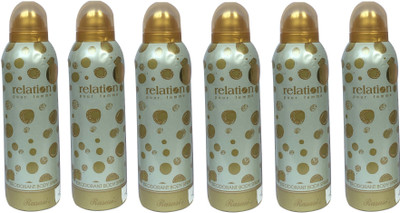

Rasasi Relation Four Femme (Pack of 6) Body Spray - For Women(1200 ml, Pack of 6)