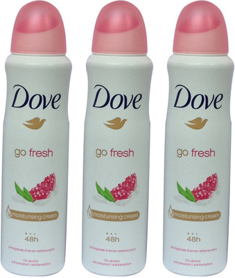 

Dove Pomegranate Pack of 3 Deodorant Cream - For Women(450 ml, Pack of 3)