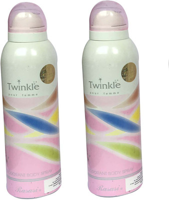 

Rasasi Twinkle Pour Femme (Pack of 2) Body Spray - For Women(400 ml, Pack of 2)