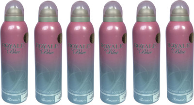 

Rasasi Royale Blue (Pack of 6) Body Spray - For Men & Women(1200 ml, Pack of 6)