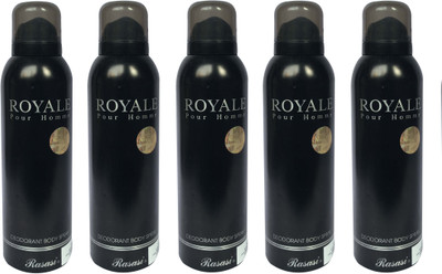 

Rasasi Royale Pour Homme (Pack of 5) Body Spray - For Men(1000 ml, Pack of 5)