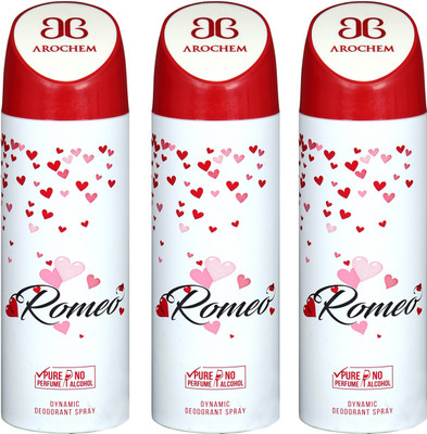 

arochem ROMEO DYNAMIC DEODORANT SPRAY Body Spray - For Men & Women(600 ml, Pack of 3)