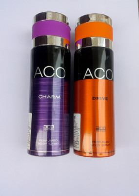 

ACO CHARM AND DRIVE Body Spray - For Men(200 ml, Pack of 2)