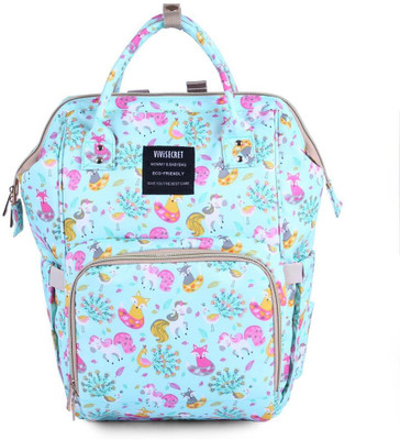

ViViSECRET Baby travel baby bag high quality diaper backpack multi-function mummy backpack/mummy Bag/travel bag for babies (Blue Flower) Diaper Backpack(Blue Flower)