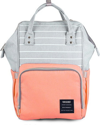 

ViViSECRET 2018 most selling diaper bag,large capacity nappy changing backpack,baby travel organizer (Orange, L-26cm,B-15cm,H-42cm) Diaper Backpack(Orange)