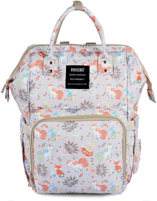 

ViViSECRET NEWEST Multi-functional Premium Quality Baby Diaper Backpack/Mummy Bag/Travel Bag for Babies (Grey Flower) Diaper Backpack(Grey Flower)