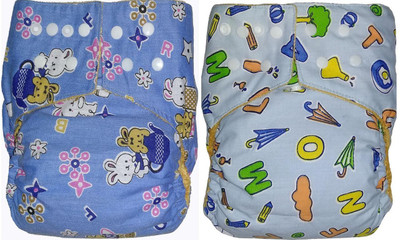 

Bhannat Washable Cloth Diaper Set of 2 Diaper with 3 washable Liners (Insert) (0-3 Years baby) - S - M(2 Pieces)