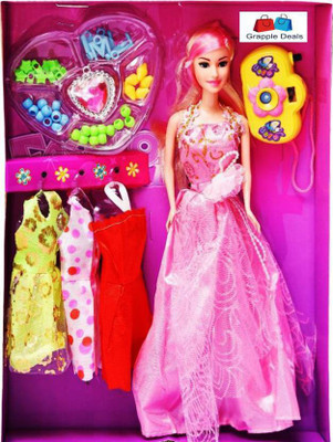 

Fancy TOYS GLAM GIRL DOLL WITH DRESSES AND ACCESSORIES (Multicolor)(Multicolor)