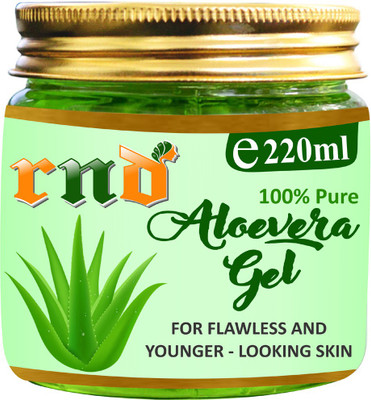

RND Pure & Organic Soothing Aloe Vera Gel For Face, Skin and Hair â Best Multipurpose Beauty Gel â Paraben & Sulphate Free(220 ml)