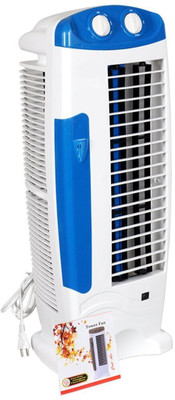 

MAYUMI High Power Tower Fan with 4 Way Air Flow Deflection and Perfume Chamber - Acc Collection 4 Blade Tower Fan(Blue, Pack of 1), Multicolor
